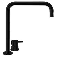 Grifo Waterevolution Flow de 2 orificios y caño alto 222 negro mate T122HPR