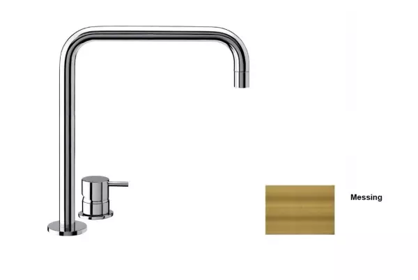 Grifo Waterevolution Flow de 2 orificios para lavabo Caño alto 222 latón cepillado T122HLE