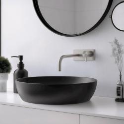 Grifo empotrado para lavabo Watervolution Flow con placa de cubierta totalmente de acero inoxidable con caño de 15 cm T1161BIE-15