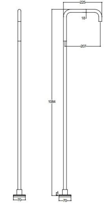 Waterevolution Flow Grifo para lavabo independiente Caño PVD Cobre cepillado T1.676.CP.E