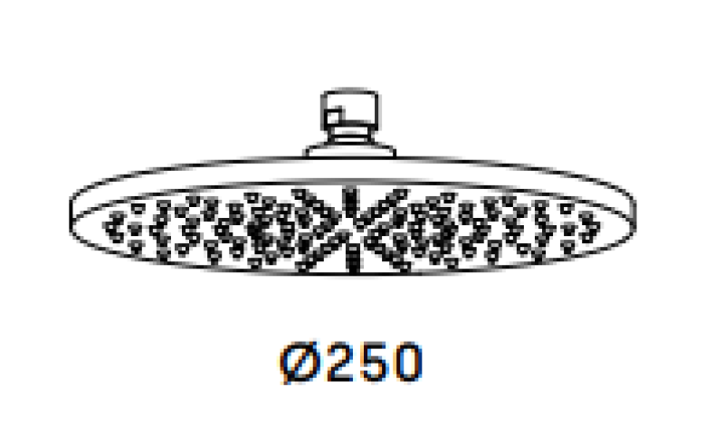 Ducha de techo Waterevolution Flow 250 mm en color cromado T16432501