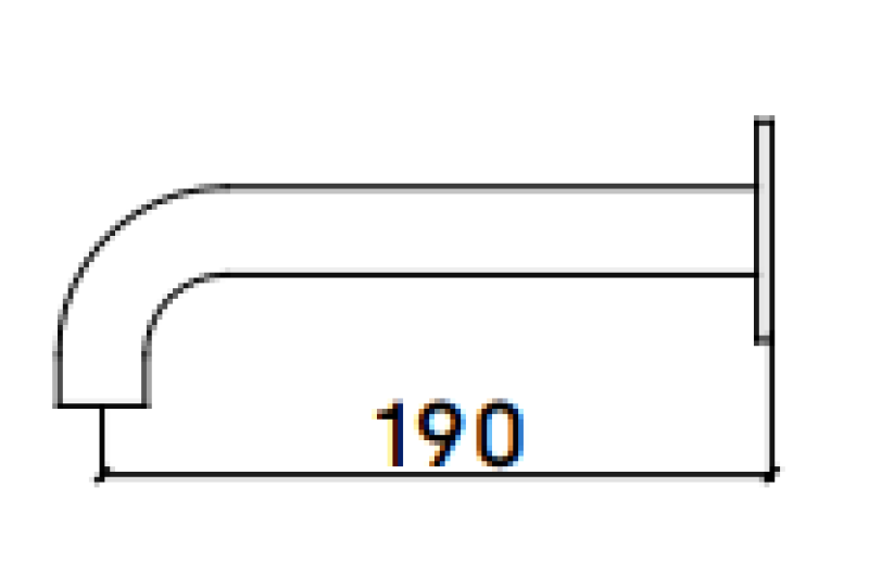 Caño Waterevolution Flow para bañera 19cm PVD cobre satinado T167119CPE