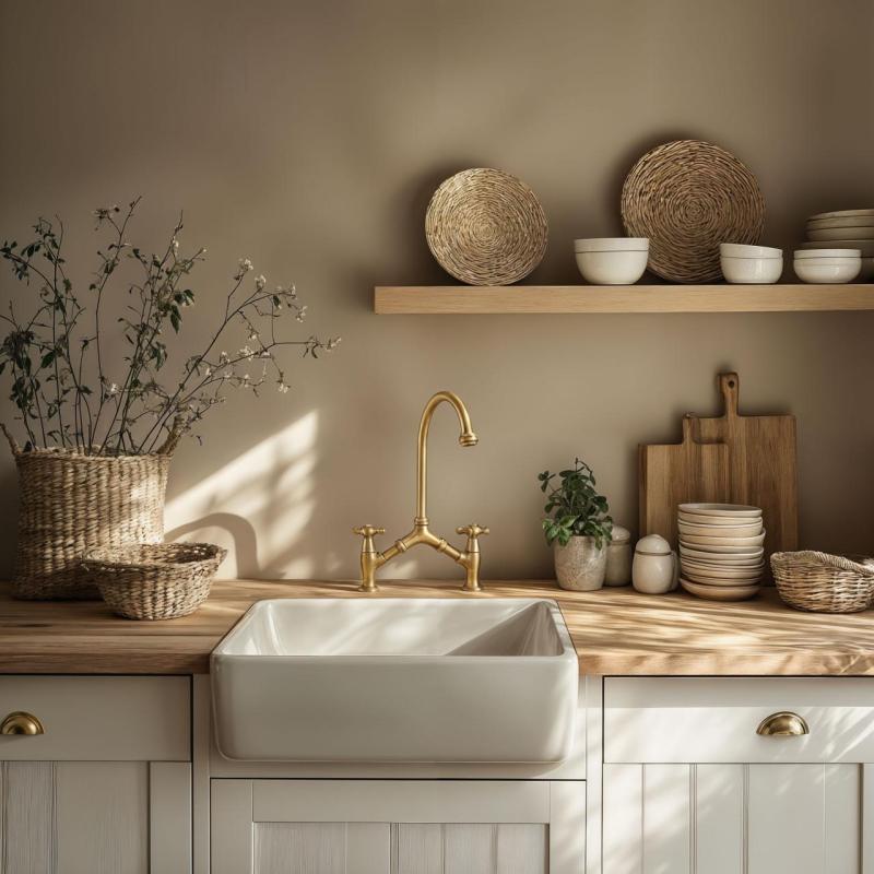 Grifo de cocina PB Classic Nostalgic clásico Bronce con distancia entre centros variable 2 orificios 18-25cm 1208954352