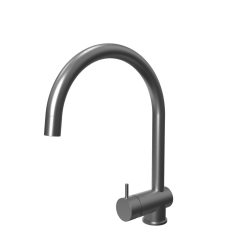 Grifo monomando de cocina Waterevolution Flow PVD Gris plomo con caño extraíble T155GME