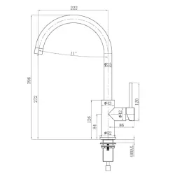 Grifo de cocina Lorreine Mersey White con caño giratorio blanco mate 1208954607