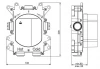 SB Push Round Inbouw thermostaatkraan met drukknop omsteller en volumeregelaar chroom 1208955056