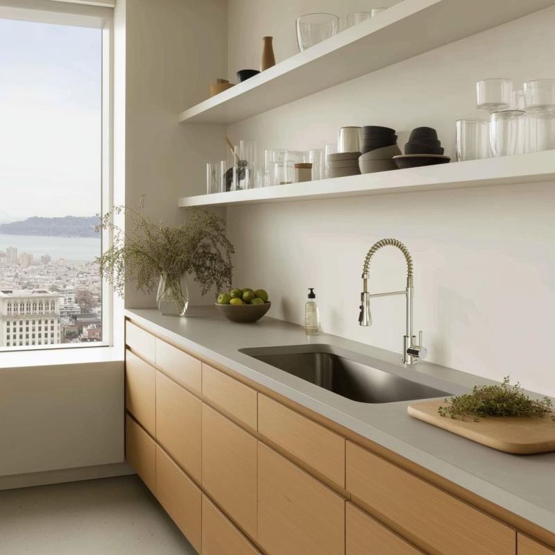 Mezclador de cocina Quadri Derby con caño flexible y ducha con 2 tipos de chorro acero inoxidable 1208955916