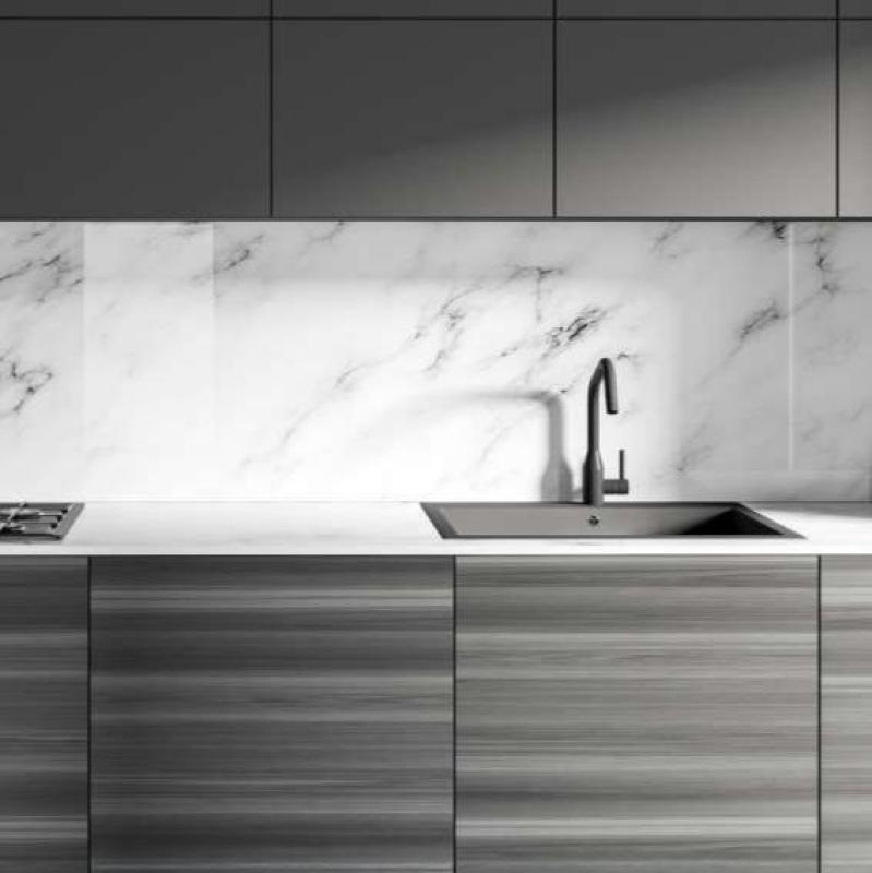 Fregadero blanco 40x40cm bajo encimera, sobre encimera y enrasado con tapón de acero inoxidable 1208956392