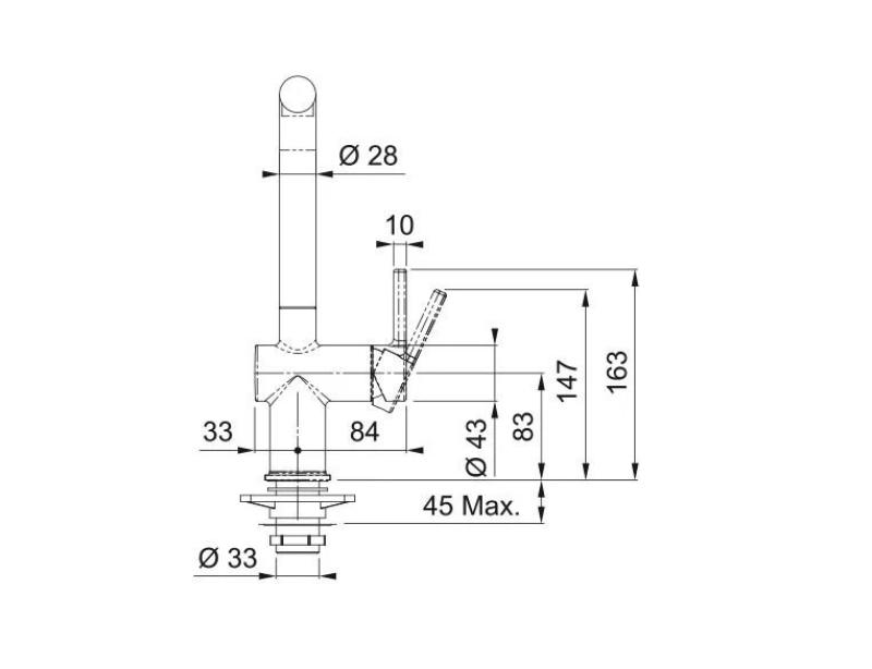 Grifo de cocina Franke Active Plus negro mate con caño giratorio 115.0653.371