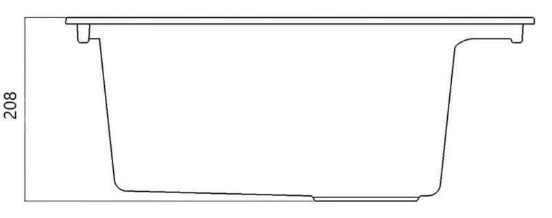 Fregadero sobre encimera negro 58x53cm con orificio para grifo de banco con tapón negro 1208956761