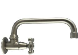 Grifo de lavabo PB Classic de pared con pomo de estrella agua fría y caño giratorio acero inoxidable 1208956898