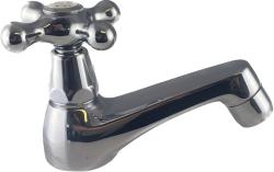 Grifo de lavabo PB Classic con pomo de estrella agua fría caño corto cromado 1208956901