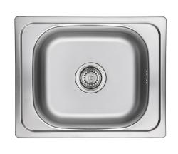 Fregadero Ausmann Basic para montaje sobre encimera de acero inoxidable 50x40 cm con sifón 1208956975