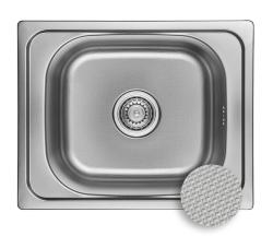 Fregadero para montaje sobre encimera Ausmann Basic motivo lino acero inoxidable 50x40 cm incluido sifón 1208956977