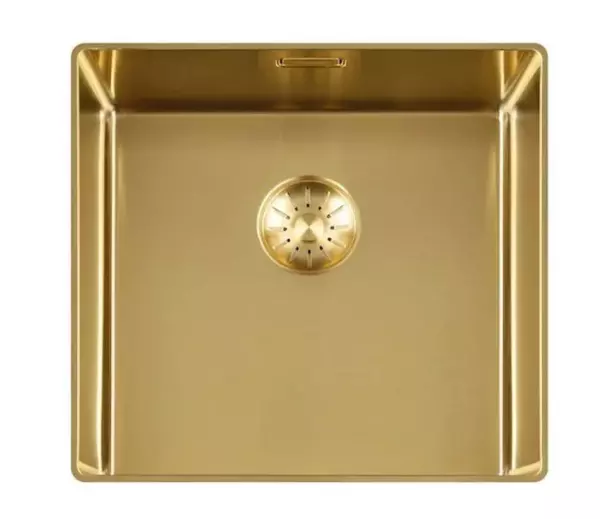 Fregadero Lorreine 40SL1016-GOLD Slim 40x40cm enrasado dorado satinado