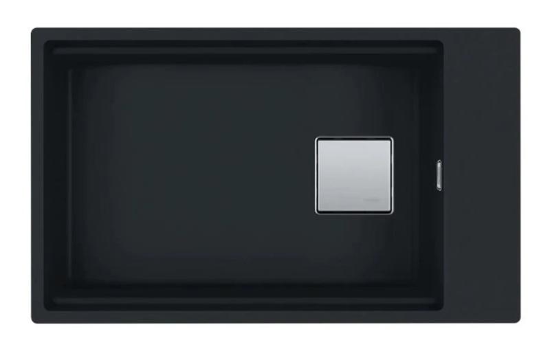 Fregadero Franke Kubus KNG 110.62 negro mate para montaje bajo encimera 72x42 base de granito con agujero para grifo 125.0633.509