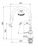 Franke Active J mat zwarte Keukenkraan met uittrekbare sproeier 115.0653.404