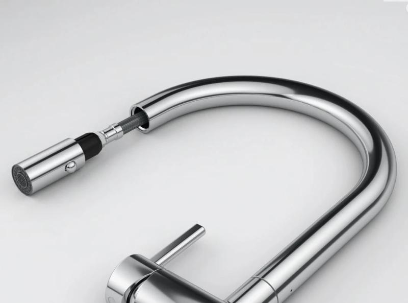 Grifo de cocina Franke Active J cromado con caño extraíble 115.0653.401