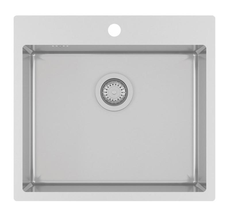 Fregadero Ausmann Oder Azul de acero inoxidable 55x50cm enrasado y sobre encimera con orificio para grifo de banco 1208957118