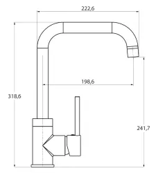 Grifo mezclador de cocina Ausmann Peter con caño giratorio cromado completamente metálico 1208957155