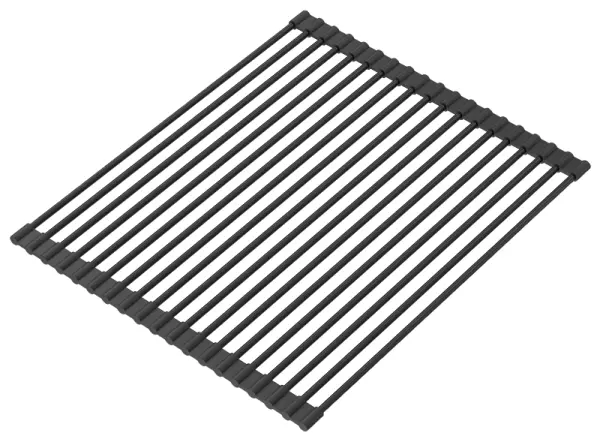 Alfombrilla enrollable Quadri negra para el fregadero 43 x 32 cm 1208957222