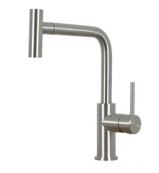 Grifo monomando de cocina Caressi Basic Line de acero inoxidable con caño extraíble CA122I U ECO 1208957247