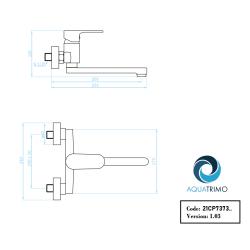 AquaTrimo Chopin grifo de pared monomando para cocina cromo 21CP7373CM.