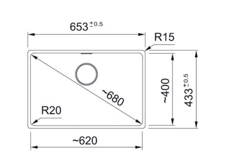 Franke Maris MRG 210 / 110-62 Edición negra Fragranite fregadero de encastre en negro mate