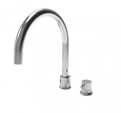 Grifo monomando de cocina de 2 agujeros Waterevolution Flow blanco mate T151BR