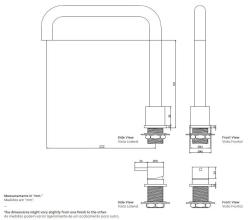 Grifo monomando de cocina de 2 agujeros Waterevolution Flow cromado T151H01