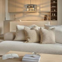 Lámpara de techo Decor Marisa color gris con huecos horizontales cónicos máx. 3 bombillas diámetro 40 cm 2607