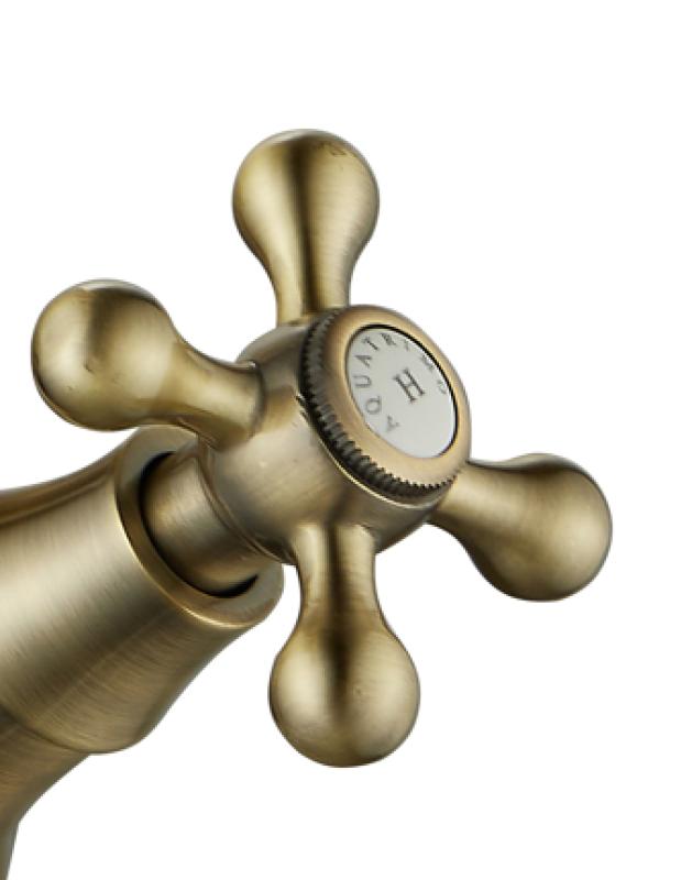 Grifo de cocina clásico AquaTrimo Windsor con caño redondo bronce 21WS7652B