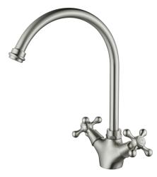 Grifo de cocina clásico AquaTrimo Windsor con caño redondo acero inoxidable 21WS7652NM