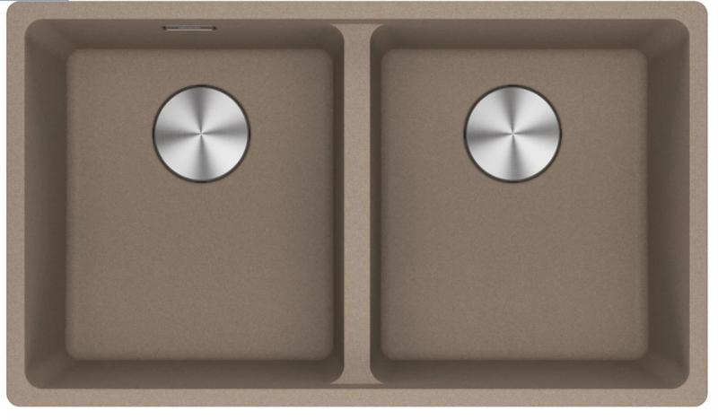 Franke Maris MRG 220-35-35 Fragranite Oyster doble fregadero empotrado