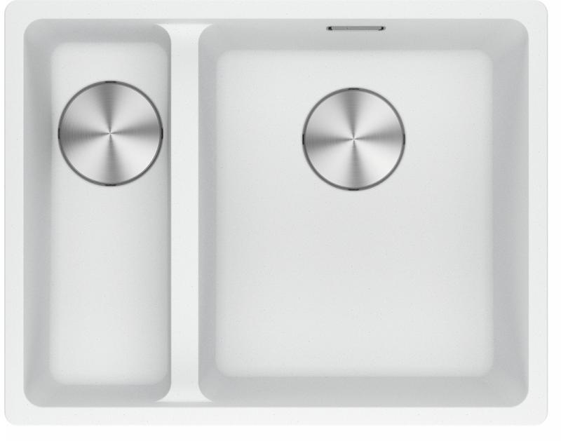 Franke Maris MRG 160-34-15 Fragranite Polar blanco fregadero Derecha subestructura