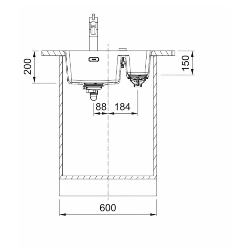 Franke Maris MRG 260-34-15 Fregadero de Fragranite Onyx, Derecho de instalación a ras