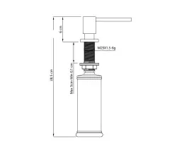 Dispensador de jabón Quadri Tenby Empotrable de cobre PVD cobre rellenable desde arriba 1208957890