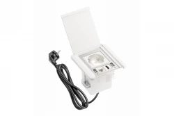 Multienchufe Indux Flip blanco mate empotrable con toma de tierra tipo F, con 2xUSB A, 1xRJ45 y conexión HDMI 1208957919