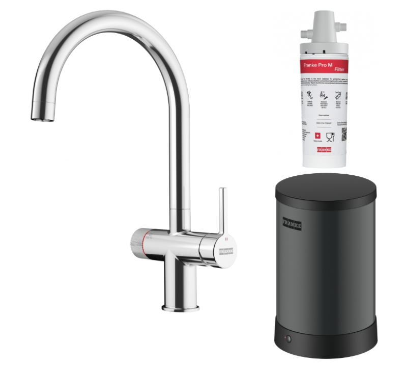 Franke Maris Water Hub caldera de 4L 3-en-1 con grifo de agua hirviendo mecánico Twist cromo 160.0705.687