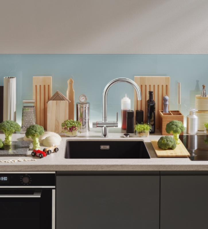 Hub de agua Franke Maris con caldera de 4L, grifo de agua hirviendo 3 en 1 con mecanismo Twist en cromo, con bypass de waterhub 1208957941.