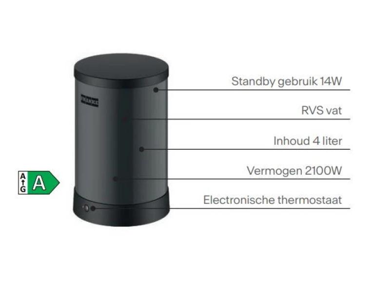 Franke Maris waterhub 4L caldera 3-1 con grifo electrónico de agua hirviendo Touch de acero inoxidable con bypass de la waterhub 1208957944