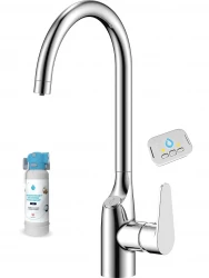 Grifo de cocina Aquadesign Filter cromado con conexión de agua filtrada 3 vías 1208958194