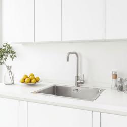 Grifo de cocina Ausmann Inox Square de caño giratorio totalmente de acero inoxidable 1208958309