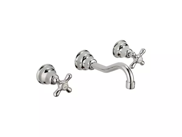 Mezclador de lavabo Huber Croisette de 3 orificios Cromado CS00351021