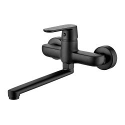 Aquatrimo Chopin grifo de cocina de pared monomando negro mate con caño de 297mm 21CP8469SW