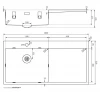 Lorreine SP serie RVS spoelbak 100x51 cm met kraangat bank 50SPDB-R