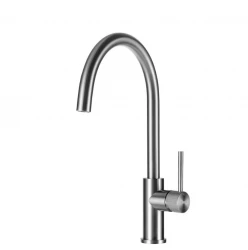 Grifo de cocina Lorreine Mersey Luxx completamente de acero inoxidable con caño giratorio MERSEY-XX