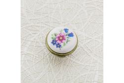 Pomo de porcelana J4 latón antiguo R-flor rosa 1208959153