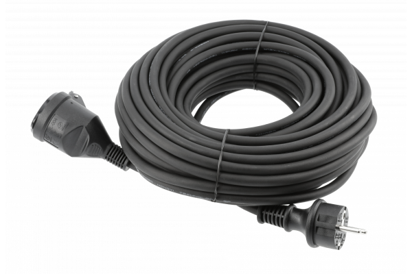 Hoegert Cable de extensión aislado con goma de 30m. 1208959493