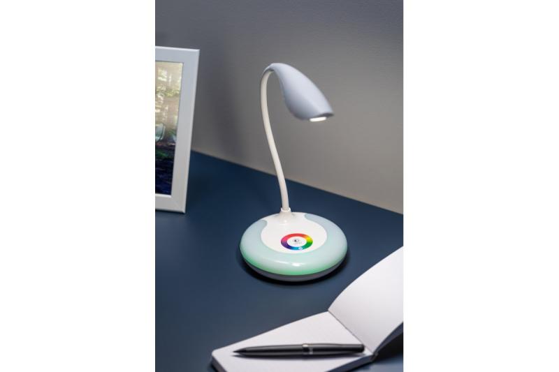 Decor Lámpara de mesa GALACTIC LED 5W 240lm 5V DC 4000K RGB base de carga USB cuerpo blanco 1208962485